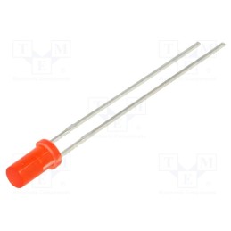 1 pcs x LUCKYLIGHT - LL-304VD2Y-V1-1A - LED, 3mm, red, 70÷120mcd, 130°, Front: flat, 1.6÷2.6V, No.of term: 2