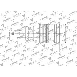 Hydraulic socket euro m16x1 5 push pull voima