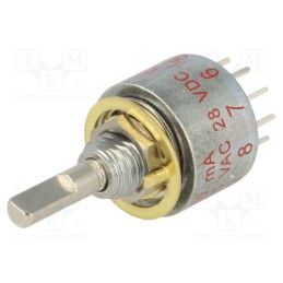 1 pcs x C&K - ME00-L1-N-C-Q-D - Switch: rotary, Pos: 10, 0.25A/125VAC, 0.25A/28VDC, Poles number: 1