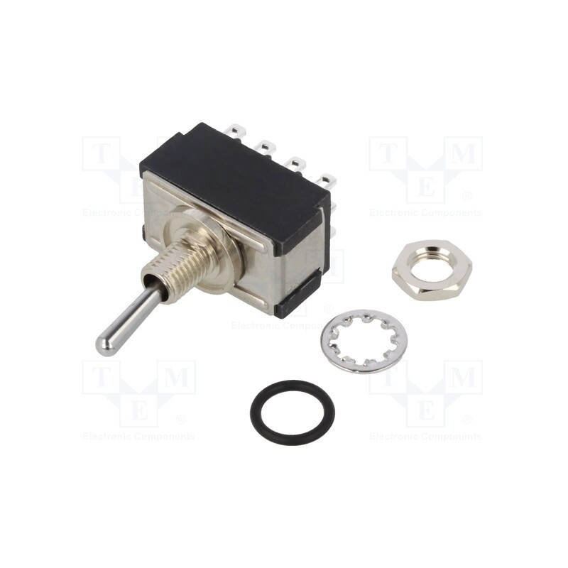 1 pcs x KNITTER-SWITCH - MTE 406 N - Switch: toggle, Pos: 2, 4PDT, ON-ON, 6A/125VAC, 6A/6VDC, -45÷140°C