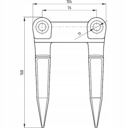 The double header bayonet without a stalk fits the Bison