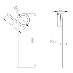 Pick-up finger of the Claas loader wagon