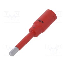 1 pcs x WIHA - 43103 - Socket, hex key,insulated,socket spanner, HEX 8mm, 1/2', 1kV