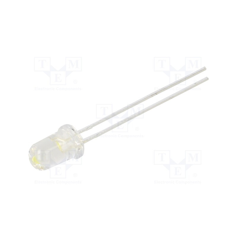 1 pcs x LUCKYLIGHT - 504WC2E-W5-3PC - LED, 5mm, white neutral, 23000mcd, 15°, Front: convex, 2.6÷3.4V