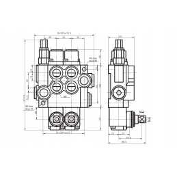 Hydraulic distributor 6 sections 40 l min