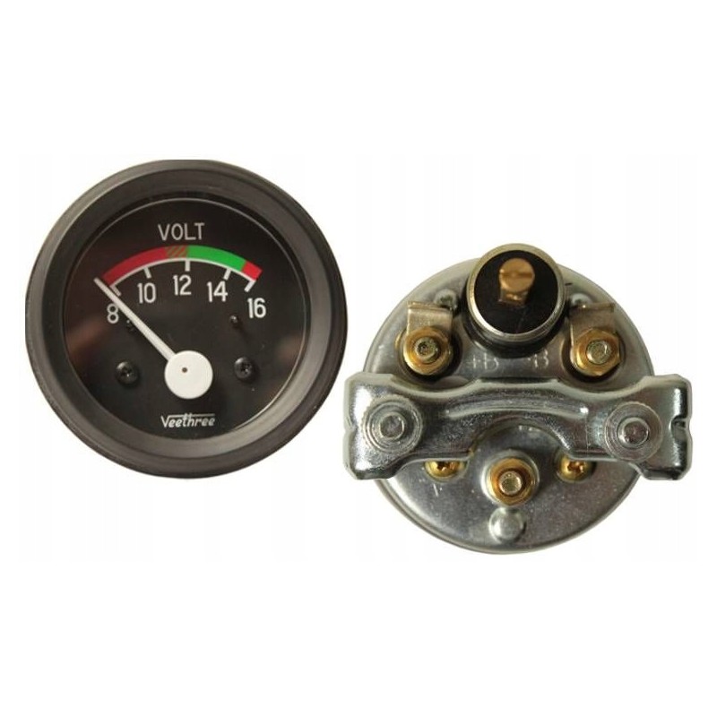 Universal voltmeter indicator 8 16v 52mm
