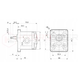 Honda GX120 internal combustion engine, pump 8 82l 2 45cm3