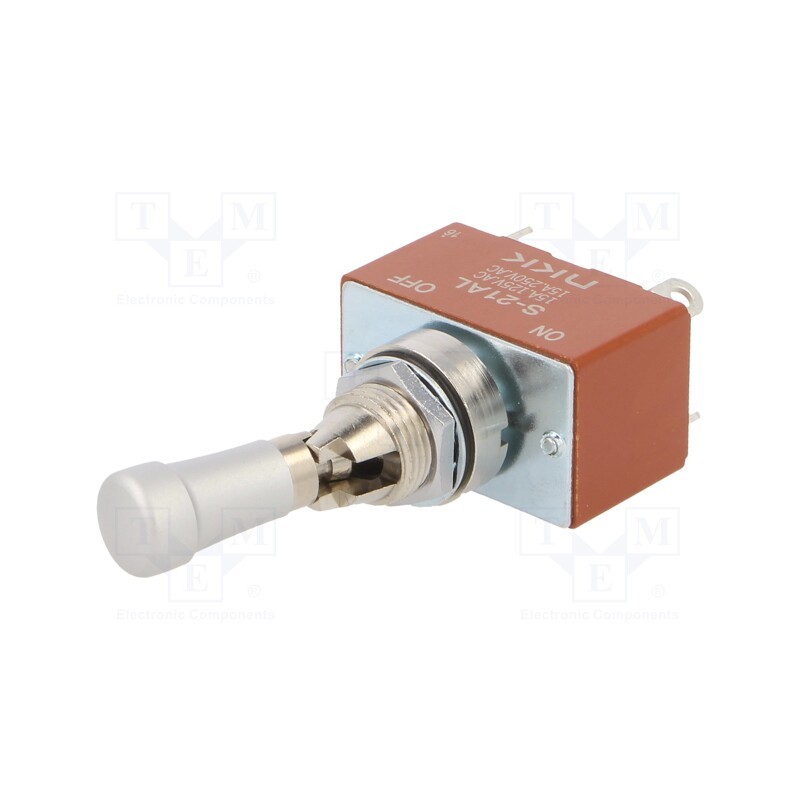 1 pcs x NKK SWITCHES - S21AL - Switch: toggle, Pos: 2, DPST-NC, ON-OFF, 15A/250VAC, 15A/30VDC, S