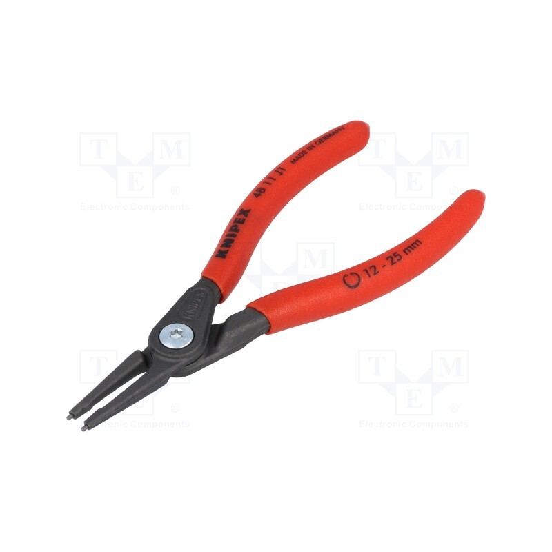 1 pcs x KNIPEX - 48 11 J1 - Pliers, for circlip, internal, 12÷25mm, Pliers len: 140mm