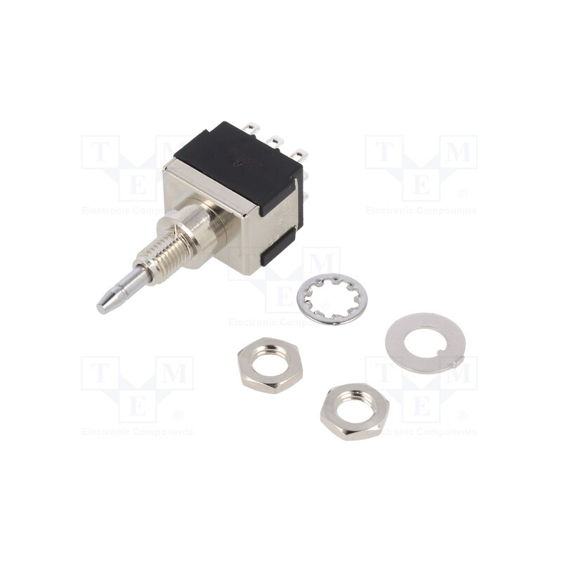1 pcs x KNITTER-SWITCH - MPA 306 D - Switch: push-button, Pos: 2, 3PDT, 6A/125VAC, 6A/6VDC, ON-ON, screw