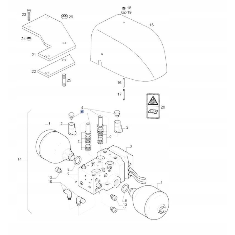 Slider new holland tvt mf 340490a1 cnh