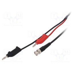 1 pcs x SCHu00dcTZINGER - KO 89-58 / 200 / SW - Test lead, Len: 2m, red and black, 1GHz, Plating: nickel plated