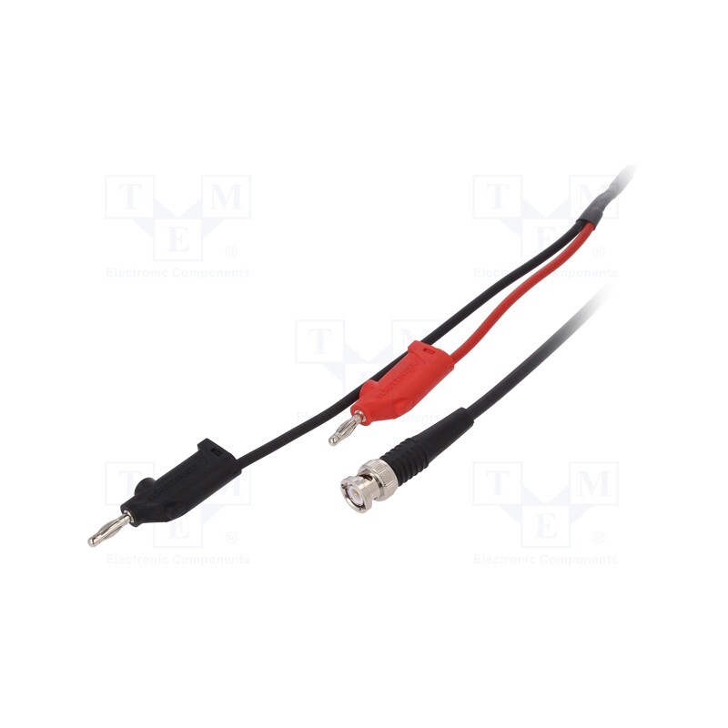 1 pcs x SCHu00dcTZINGER - KO 89-58 / 200 / SW - Test lead, Len: 2m, red and black, 1GHz, Plating: nickel plated