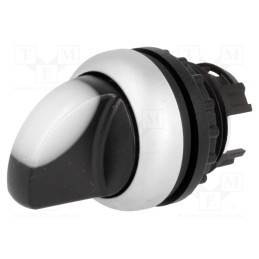 1 pcs x EATON ELECTRIC - M22-WRLK3-W - Switch: rotary, 22mm, Stabl.pos: 3, white, M22-FLED,M22-LED, IP67
