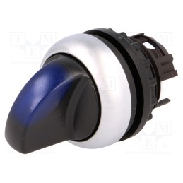 1 pcs x EATON ELECTRIC - M22-WRLK-B - Switch: rotary, 22mm, Stabl.pos: 2, blue, M22-FLED,M22-LED, IP67