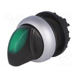1 pcs x EATON ELECTRIC - M22-WRLK-G - Switch: rotary, 22mm, Stabl.pos: 2, green, M22-FLED,M22-LED, IP67