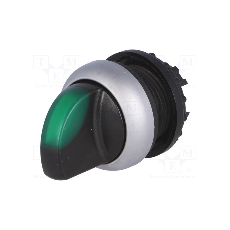 1 pcs x EATON ELECTRIC - M22-WRLK-G - Switch: rotary, 22mm, Stabl.pos: 2, green, M22-FLED,M22-LED, IP67