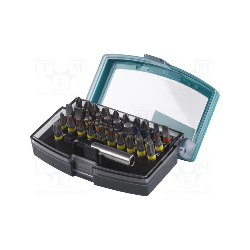 1 set x WOLFCRAFT - 2975000 - Kit: screwdriver bits, hex key,Phillips,Pozidriv®,slot,Torx®