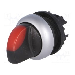 1 pcs x EATON ELECTRIC - M22-WRLK3-R - Switch: rotary, 22mm, Stabl.pos: 3, red, M22-FLED,M22-LED, IP67