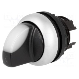 1 pcs x EATON ELECTRIC - M22-WRLK-W - Switch: rotary, 22mm, Stabl.pos: 2, white, M22-FLED,M22-LED, IP67