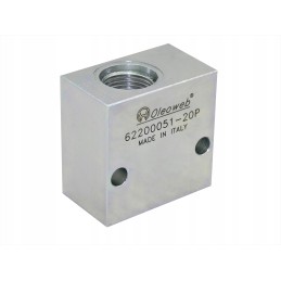 Two-way valve block 2 2 bspp 3 8