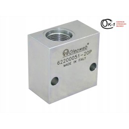 Two-way valve block 2 2 bspp 3 8