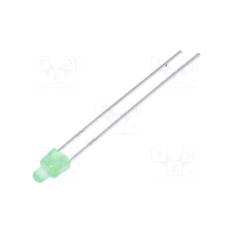 1 pcs x LUCKYLIGHT - LL-204PGD2L-G5-2B - LED, 2mm, green, 460÷780mcd, 120°, Front: flat, 2.6÷3.6V
