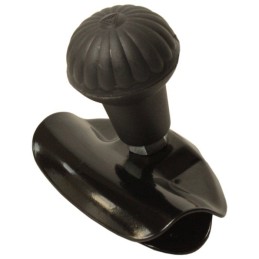 Steering knob, straight, black, universal mushroom head