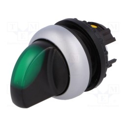 1 pcs x EATON ELECTRIC - M22-WLK-G - Switch: rotary, 22mm, Stabl.pos: 1, green, M22-FLED,M22-LED, IP67