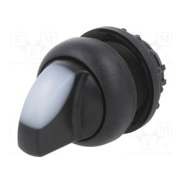 1 pcs x EATON ELECTRIC - M22S-WLKV-W - Switch: rotary, 22mm, Stabl.pos: 2, white, M22-FLED,M22-LED, IP67
