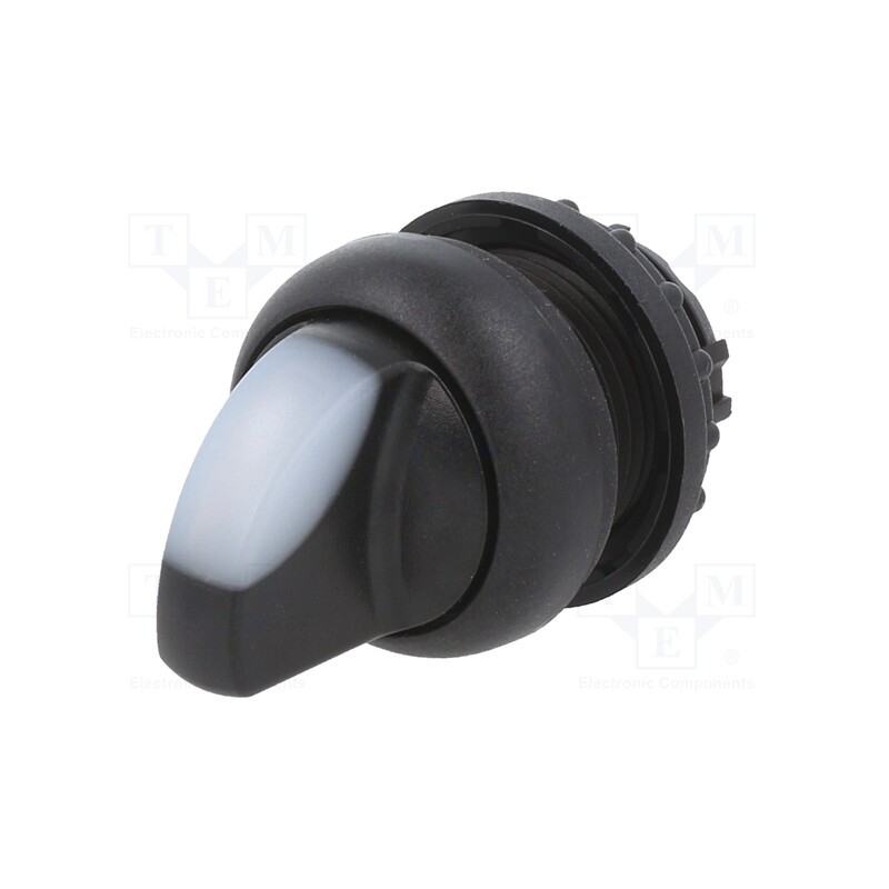 1 pcs x EATON ELECTRIC - M22S-WLKV-W - Switch: rotary, 22mm, Stabl.pos: 2, white, M22-FLED,M22-LED, IP67