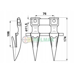 Massey Ferguson bayonet 609993m91
