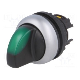 1 pcs x EATON ELECTRIC - M22-WLK3-G - Switch: rotary, 22mm, Stabl.pos: 1, green, M22-FLED,M22-LED, IP67
