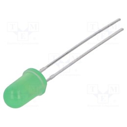 1 pcs x LUCKYLIGHT - LL-503GD2E-1A - LED, 5mm, green, 9÷15mcd, 40°, Front: convex, 2.2÷2.6V, No.of term: 2