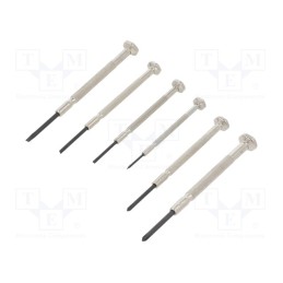 1 set x BETA - 12290310 - Kit: screwdrivers, precision, Phillips,slot, 6pcs.