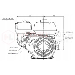 Honda GX200 internal combustion engine, pump 13 7l 3 80cm3