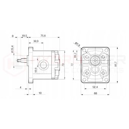 Honda GX200 internal combustion engine, pump 13 7l 3 80cm3