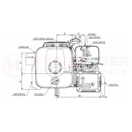 Honda GX200 internal combustion engine, pump 8 82l 2 45cm3