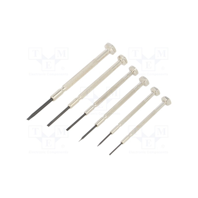 1 set x BETA - 12290300 - Kit: screwdrivers, precision, slot, 6pcs.