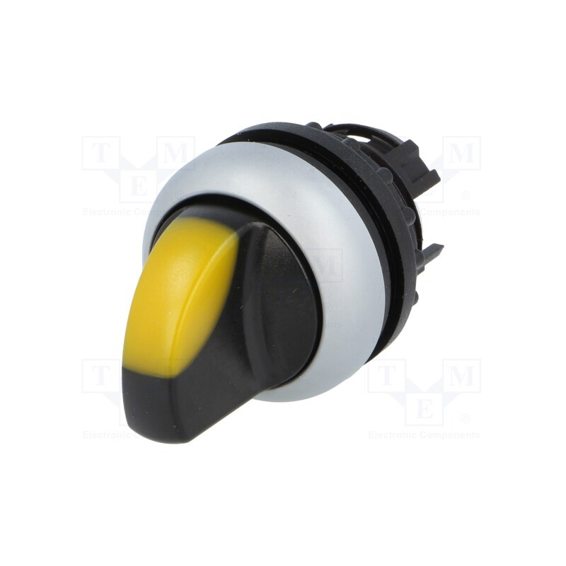1 pcs x EATON ELECTRIC - M22-WRLK3-Y - Switch: rotary, 22mm, Stabl.pos: 3, yellow, M22-FLED,M22-LED, IP67