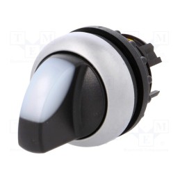 1 pcs x EATON ELECTRIC - M22-WLK3-W - Switch: rotary, 22mm, Stabl.pos: 1, white, M22-FLED,M22-LED, IP67