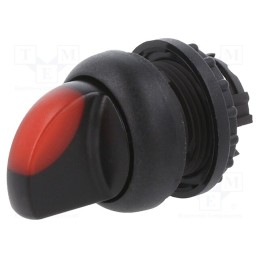 1 pcs x EATON ELECTRIC - M22S-WLKV-R - Switch: rotary, 22mm, Stabl.pos: 2, red, M22-FLED,M22-LED, IP67
