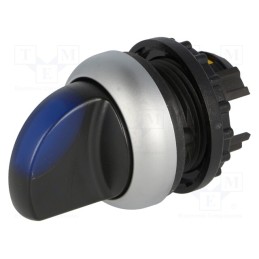 1 pcs x EATON ELECTRIC - M22-WLK3-B - Switch: rotary, 22mm, Stabl.pos: 1, blue, M22-FLED,M22-LED, IP67