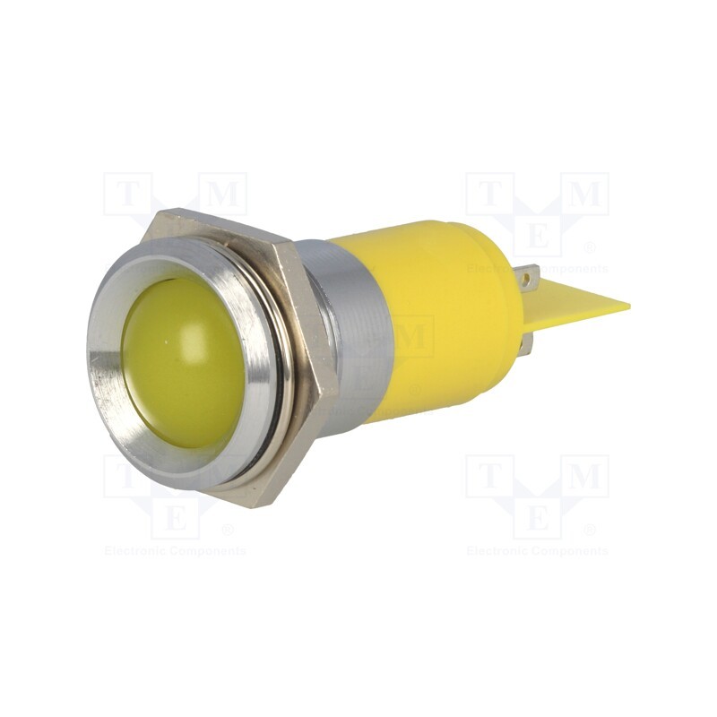 1 pcs x SIGNAL-CONSTRUCT - SSBD22H1249 - Indicator: LED, recessed, yellow, 24÷28VDC, 24÷28VAC, Ø22.2mm, IP67