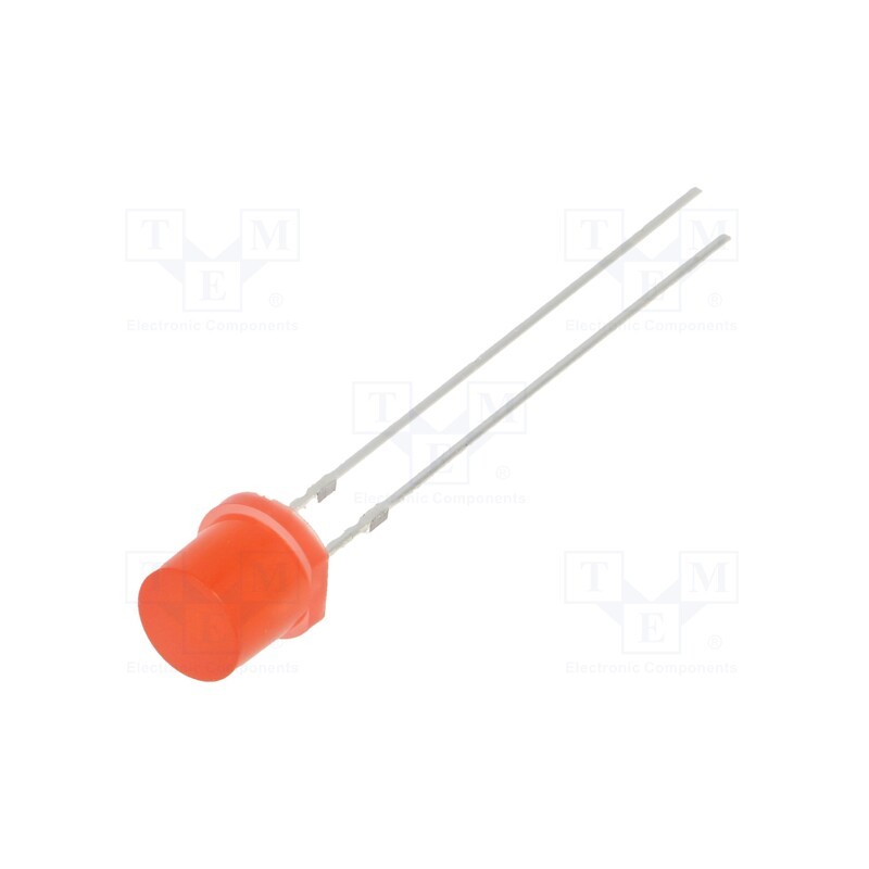 1 pcs x OPTOSUPPLY - OSR5JA57E4A - LED, 5mm, red, 100mcd, 140°, Front: flat, 1.8÷2.6V, No.of term: 2