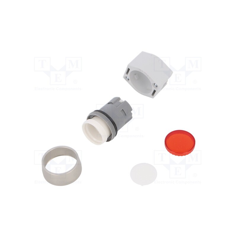 1 pcs x EAO - 704.042.2 - Switch: push-button, 22mm, Stabl.pos: 2, red, none, IP65, flat, Pos: 2