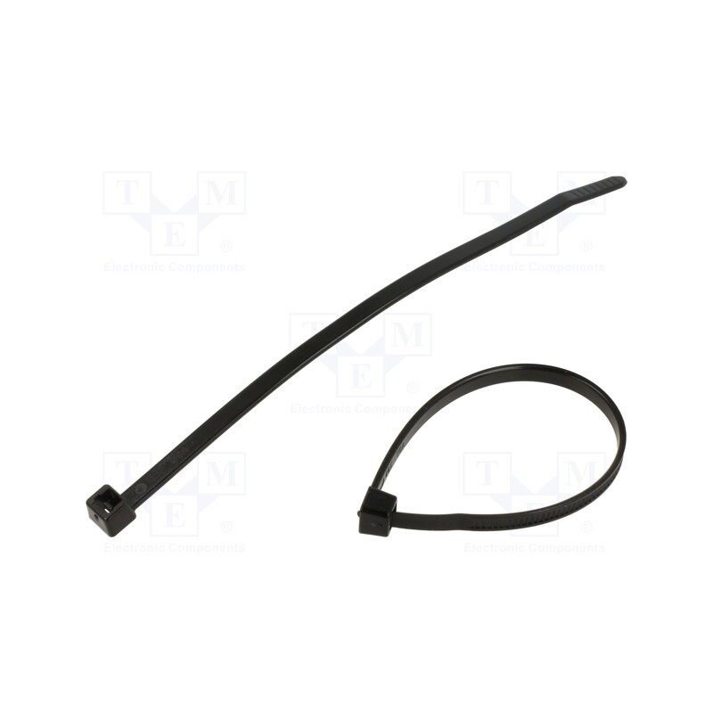 100 pcs x HELLERMANNTYTON - 111-05860 - Cable tie, L: 150mm, W: 4.6mm, polyamide, 225N, black, Ømax: 35mm