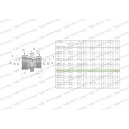 Hydraulic connector bb m26x1 5 18l m22x1 5 15l