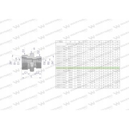 Hydraulic connector bb m26x1 5 18l m18x1 5 12l