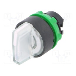 1 pcs x SCHNEIDER ELECTRIC - ZB5AK1813 - Switch: rotary, 22mm, Stabl.pos: 2, white, LED, IP66, prominent